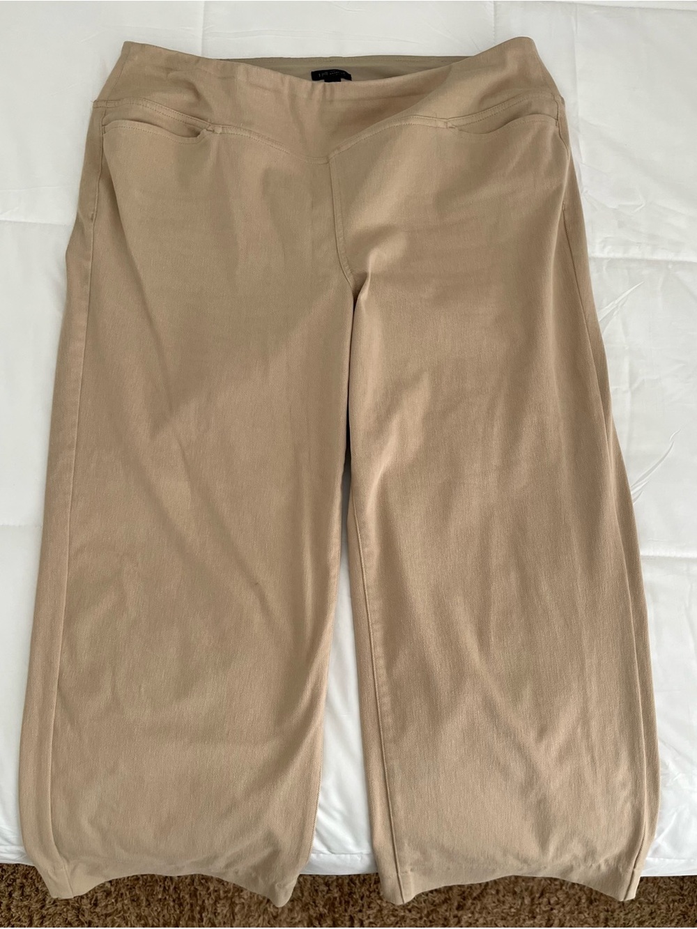J. Jill Wide-Leg Pull-On Pants in Light Tan - Picture 2 of 4